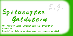 szilveszter goldstein business card